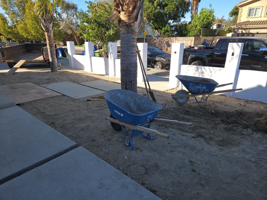 Preparation of the ground for artificial grass installation